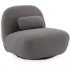 Image de Fauteuil pivotant, bouclette texturée gris souris
