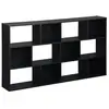 Image de Bibliothèque design asymétrique noire, 3 étagères
