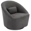 Image de Fauteuil pivotant 360° en tissu gris foncé