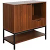 Image de Buffet décor noyer 1 porte 1 tiroir 2 étagères