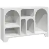 Image de Buffet organique 6 compartiments effet bois blanc