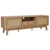 Image de Meuble tv portes coulissantes, cannage 150cm