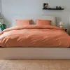 Image de Housse de couette coton terra cotta 200x200 cm