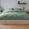 Image de Parure de lit coton vert 140x200 cm