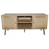Image de Buffet avec portes effeffet cannage et 2 niches 120 cm
