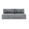 Image de Canapé 3 places convertible en velours gris