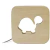 Image de Lampe à poser veilleuse en bois tortue