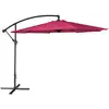 Image de Parasol déporté rond 3,50m en acier et toile fuchsia