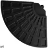 Image de Lot de 4 dalles rondes en plastique noir