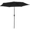Image de Parasol droit rond 2,70m en aluminium et toile noir