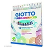 Image de 12 Feutres couleurs GIOTTO Turbo advanced - Lavables