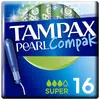 Image de Tampax Serviettes Hygiéniques Compak Pearl Super 16 Unités One Size