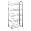 Image de monaco 343015039 étagère à panier multiusage 5 étages argenté 41 x 23 x 86 cm