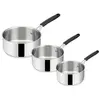 Image de Série de 3 casseroles inox Tempra 16/18/20 cm - - Argent / Métallique - Acier Inoxydable (inox)