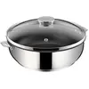Image de Sauteuse Salvaspazio+ Météorite avec son couvercle 28 cm en inox - - Argent - Inox Antiadhésif