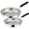 Image de Lot de 2 poêles inox 24/28cm 012896600002