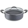 Image de Lagostina Tempra Mineral Casserole avec couvercle, acier et aluminium avec revêtement minéral+ Ø 26 cm, poignées en silicone, effet pierre, convient à toutes les sources de chaleur en occasion ou reconditionné