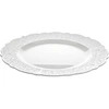 Image de Assiette de service en porcelaine avec décoration en relief, blanc