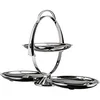 Image de Alessi Anna Gong AM37 - Présentoir Pliable Design, Acier 18/10 Poli | Présentoir pliable, dessiné par Alessandro Mendini, poli, pour servir fruits et desserts sur trois niveaux en occasion ou reconditionné