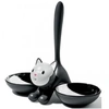 Image de ALESSI SPA - Gamelle pour chat tigrito noir