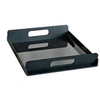 Image de ALESSI GIA01/45 PLATEAU RECTANGULAIRE EN ACIER INOXYDABLE AVEC POIGNEES EN RESINE THERMOPLASTIQUE NOIR