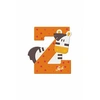 Image de animal lettre Z 10 cm orange