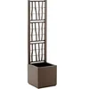 Image de Bac a fleur - ETHICA - Taupe - Carré avec treillis - 38 L -
