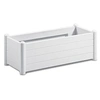 Image de Bac a fleurs rectangulaire - Finition en bois - 100x43xH35cm - 80L - Blanc