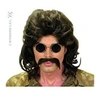 Image de Perruque Annees 70 Chatain Avec Moustaches