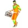 Image de déguisement survêtement années 80 homme - m - orange - 10172