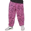Image de Pantalon baggy 80's zébré rose - XL
