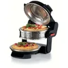 Image de Ariete Four à Pizza Double 927, Four à Pizza avec 5 Niveaux de Cuisson, 2 Plaques Réfractaires Anti-Adhésives, 2 Lames en Bois Incluses, Max 400°C, 2 Thermostats, Diamètre 32 Cm, 2300W, Noir en occasion ou reconditionné