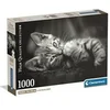 Image de Puzzle Kitty, photo de chat noir & blanc 1000 pièces