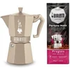 Image de Set Moka Exclusive Induction couleur sable + 1 paquet de café Pregiato de 250 gr