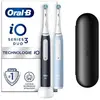 Image de Oral-B iO 3 Lot De 2, Brosses a Dents Electriques Noire et Bleue, 2 Brossettes, 1 Etui De Voyage