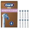 Image de Oral-B Brossettes de Rechange Sensitive Clean, lot de 8, Blanches en occasion ou reconditionné