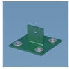 Image de Platine jambe de force acier galvanisé plastifié à visser vert, H.4.3 cm x secti