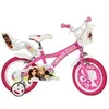 Image de Vélo enfant DINO BIKES SPA 14 pouces Barbie cadre acier Freins AV/AR Blanc/Rose