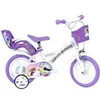 Image de Vélo enfant DINO BIKES Unicorn Academy 12 pouces EVA Blanc - Panier avant