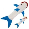 Image de Kanguru Shark Couverture Polaire en Forme de Requin Enfant Fille, Cadeau Anniversaire Femme, Plaid Polaire, Couverture Enfant,Plaid canape, Sac de Couchage Enfant, Bleu, 50 x 142 cm en occasion ou reconditionné