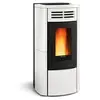 Image de Poêle à granulés de bois12.1kw acier blanc terryplusblanc