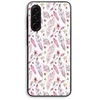 Image de Coque Samsung Galaxy A27 Plumes roses - Silicone TPU Noir