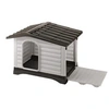 Image de Ferplast Niche pour l'extérieur, Maison pour Chiens DOGVILLA 70 en Résine Thermo-plastique Résistant, Panneaux Latérales Ouvrable
