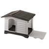 Image de Ferplast Niche pour l'extérieur, Maison pour Chiens DOGVILLA 90 en Résine Thermo-plastique Résistant, Panneaux Latérales Ouvrable