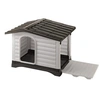 Image de Ferplast Niche pour l'extérieur, Maison pour Chiens DOGVILLA 110 en Résine Thermo-plastique Résistant, Panneaux Latérales Ouvrable