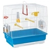 Image de Ferplast Cage rectangulaire pour petits oiseaux exotiques et canaris REKORD 2 Petite cage pour oiseaux équipée d'accessoires et de mangeoires