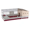 Image de Ferplast Cage pour lapins et cochons d'inde KROLIK 140 PLUS, maisonnette pour petits animaux, clapier, maisonnette en bois séparable, nid en bois et