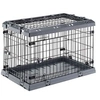 Image de Cage Pliable pour petits chiens SUPERIOR 75 Clôture métallique, avec Séparateur, Double verrouillage Gris