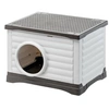 Image de Niche - PETVILLA 60 - 54 x 43 x 38,5 cm - Blanc / Gris
