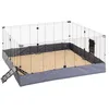 Image de Ferplast Cage Cochons d'Inde HUB 4, Enclos intérieur/extérieur, Fond Imperméable Lavable en Machine, Facile à Monter, Extensible, Modulaire, 140 x 140,5 x 59,5 cm en occasion ou reconditionné